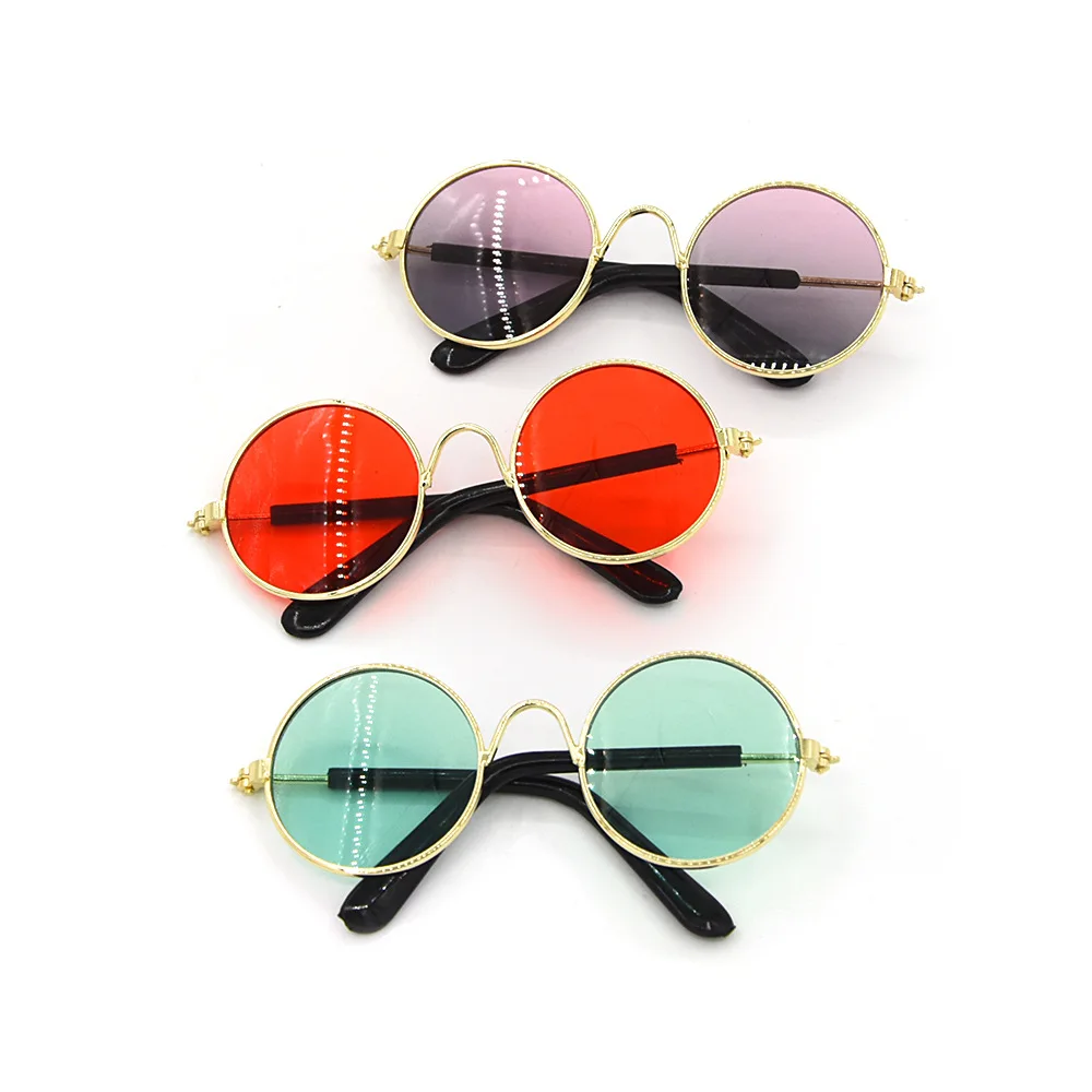 Pet Products Lovely Vintage Round Cat Sunglasses Reflection Eye wear glasses For Small Dog Cat Pet Photos Props Accessories