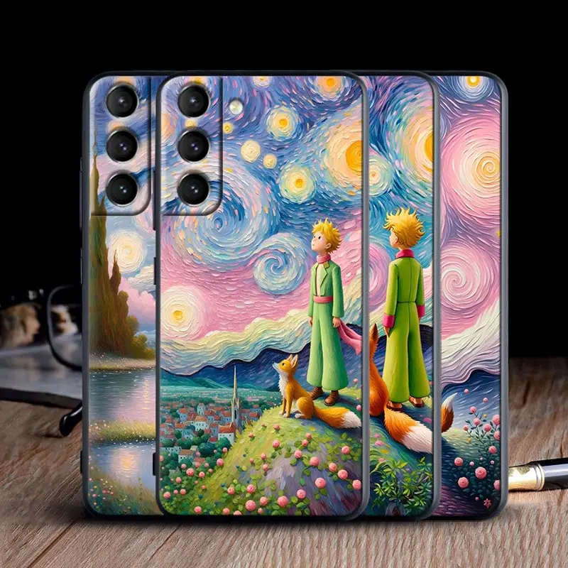 The Little Prince Starry Night Phone Case For Samsung Galaxy S24 Ultra S23 FE S22 S21 S20 Back Cover S24 Plus S10 Silicone Cases