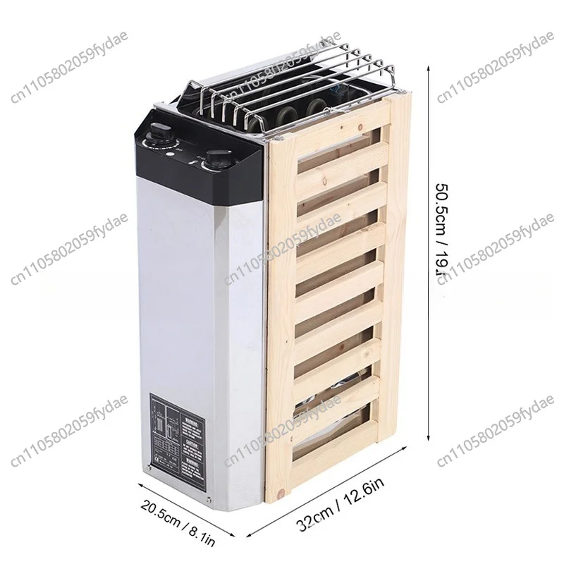 Household and commercial 304 stainless steel internal control sauna furnace, dry steamer, sweat room heating fast 3kw