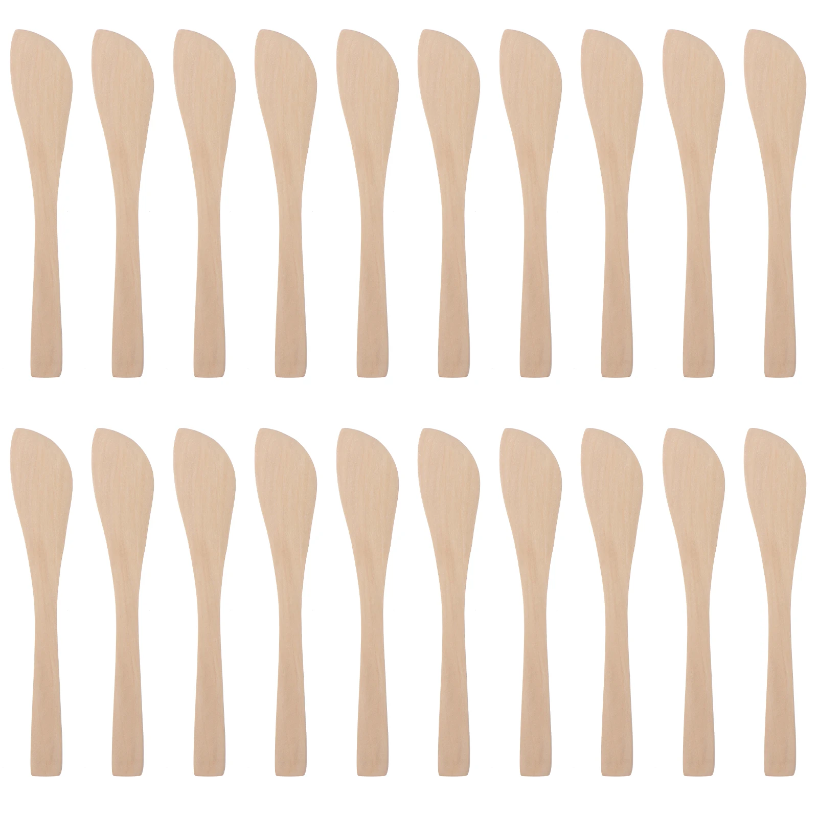 

20pcs Wood Kitchen Utensils Set Natural Long-Term Use Cream Cheese Butter Spreader Mask Applicator Tool Baking Cooking Supplies