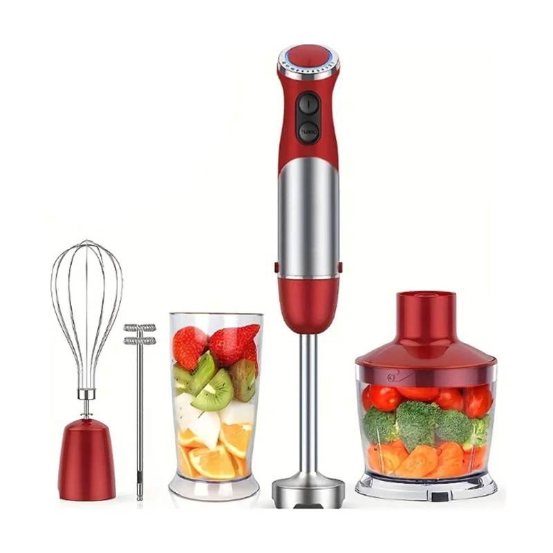 

B92A Handheld Kitchen Blender 1000W 5-In-1 Hand Blender 12-Speed Stick Blender For Food, Soups Purees And Cakes