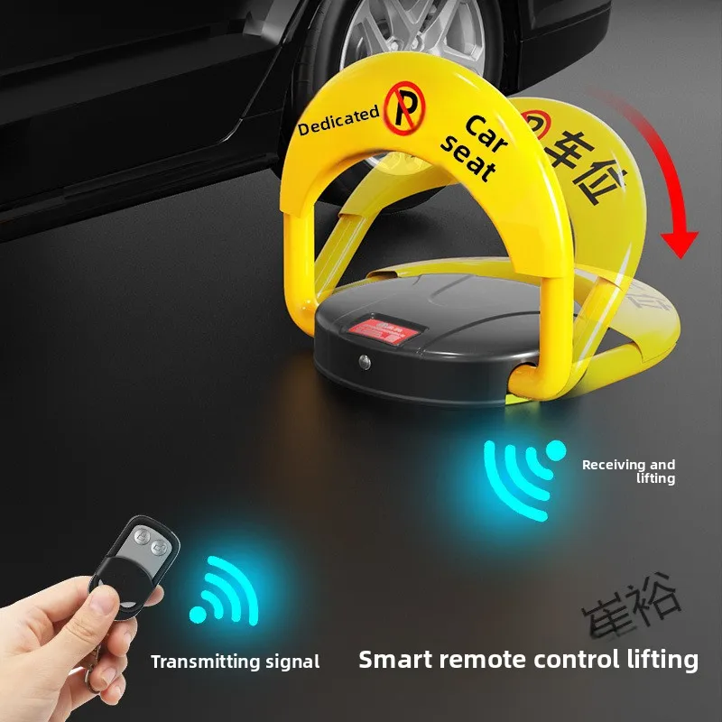 Cerradura de espacio de estacionamiento con Control remoto, detección inteligente, cerradura de estacionamiento eléctrica anticolisión para garaje, resistente al agua, engrosamiento de presión