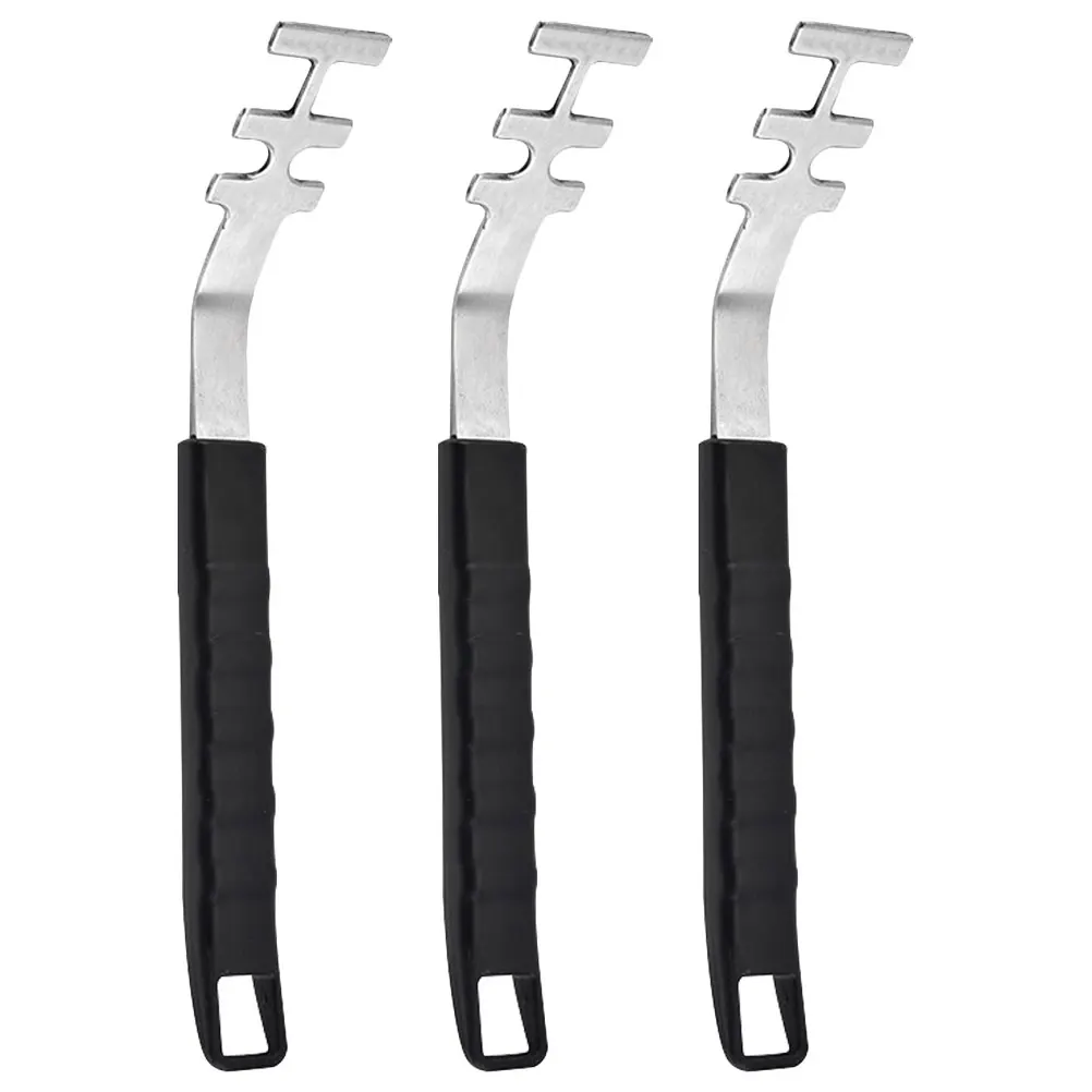 

3pcs Stainless Steel Grill Grippers Anti-Scald Rack Lifter Cooking Grid Lifter Tool For Oven Air Fryer Bbq Grate Lifting Kitchen