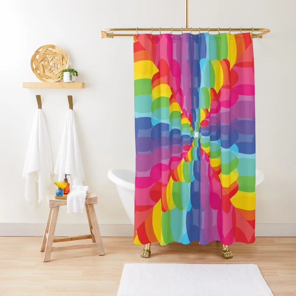 

Rainbow Bubble Swirl Shower Curtain Waterproof Bathroom Shower For Bathrooms Bathtub Bathroom Accessorys Curtain