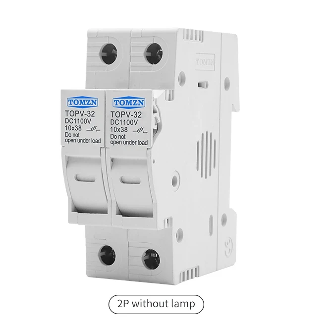 TOMZN Ein Satz DC-Sicherungshalter 10*38mm Hochspannung Solar-PV 1100V TOPV-30 Basis Photovoltaik-System-Schutz GPV