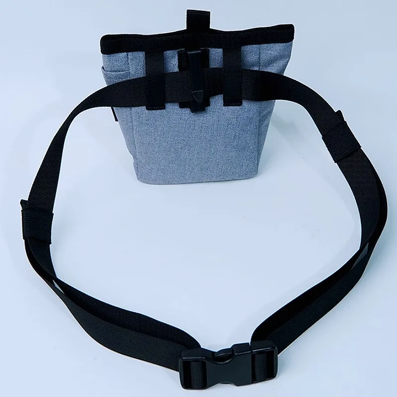 الكلب أنبوب حقيبة حامل الأيدي الحرة أكياس الوجبات الخفيفة الكلب أنبوب حقيبة موزع أكياس الوجبات الخفيفة مقاوم للماء لتدريب الجرو مع حزام مستلزمات الحيوانات الأليفة