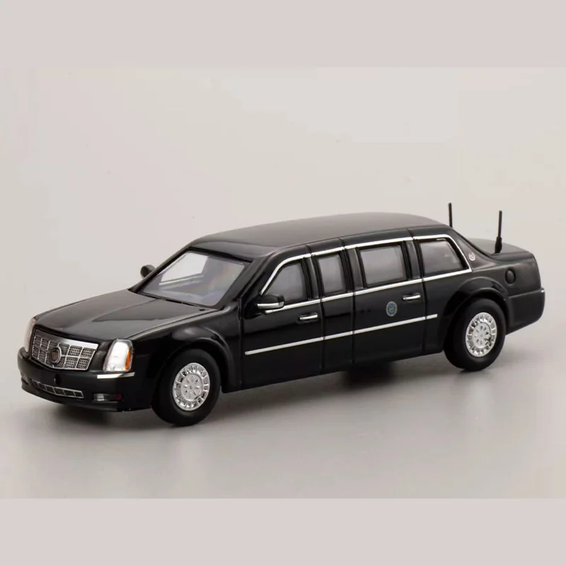 596 1:64 Scale Diecast Alloy Beast Limousine USA Presidential Car Miniature Toy Car Simulation Model Collectibles Souvenir