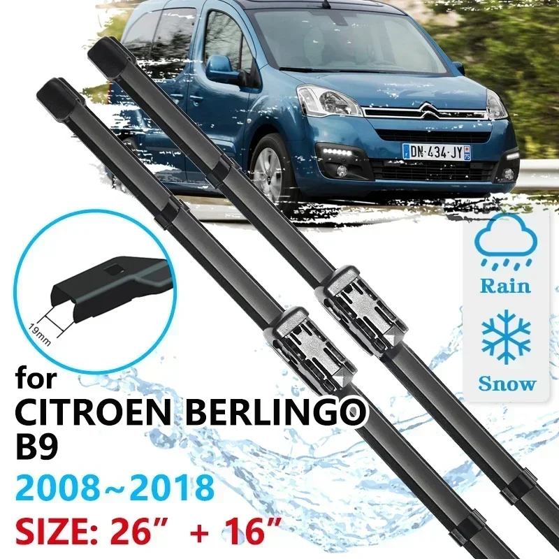 For Citroen Berlingo 2008~2018 B9 Windscreen Windshield Accessories Window 2008 2009 2010 2011 2012 2013 Car Front Wiper Blade