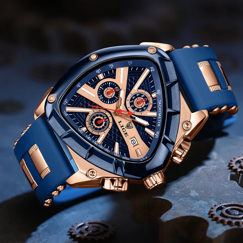 LIGE Original Luxury Men Watch Waterproof Sport Mens Quartz Wrist Watches Business Big Dial Wristwatches Relogio Masculino+BOX