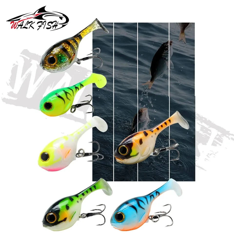 WALK FISH Soft Lure Balloonfish 60mm 9.7g 1pcs High Quality Deraball Artificial Silicone Bait with Hook For all Fish