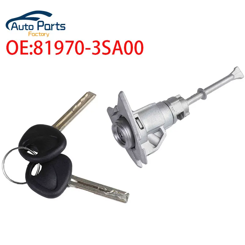 New Front Left Door Lock Cylinder With 2Keys For Hyundai Sonata 2009-2014 Hyundai Sonata Hybrid 2011-2015 81970-3SA00 819703SA00