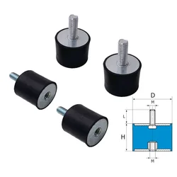 4 Stuks M6 M8 Mannelijk Naar Vrouwelijk Draad Rubber Schokdemper Crash Pad Demper Anti Vibratie Isolatie Mount