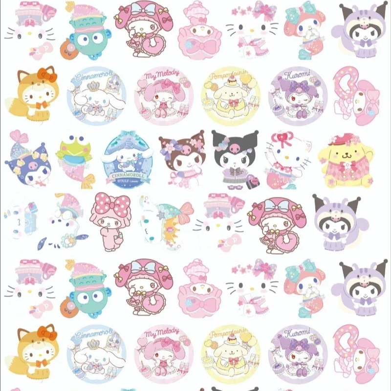 Sanrio anime hand drawn picture Hello Kitty acrylic sheet PP clip sticker DIY cartoon handmade material hair clip keychain acces