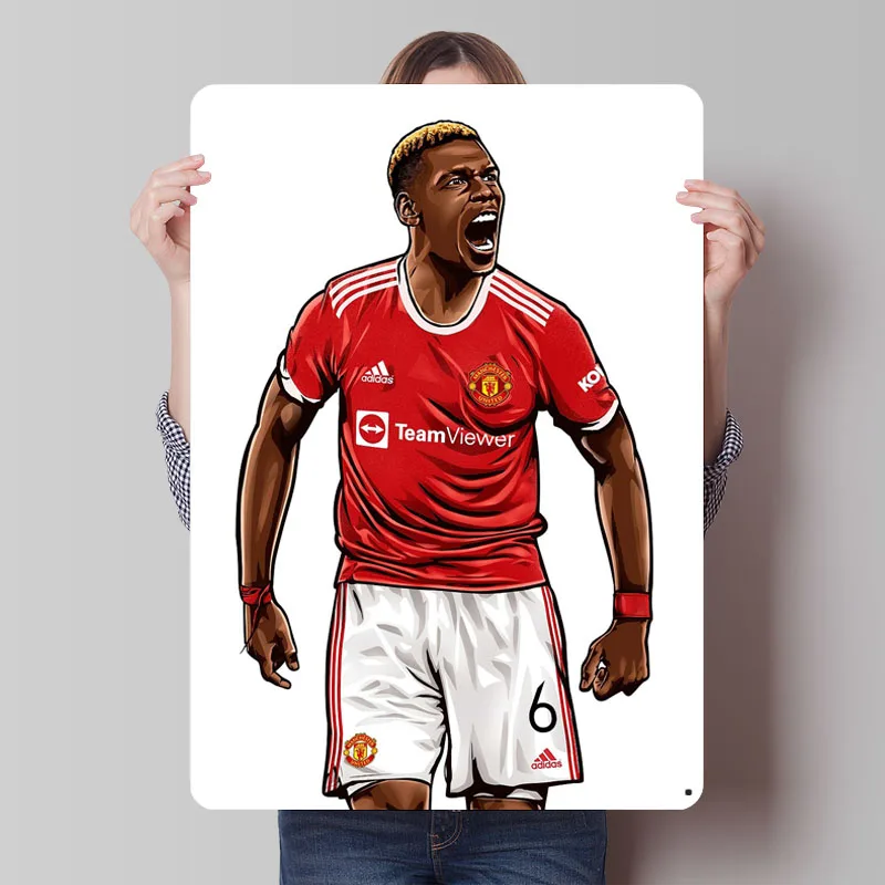 Табличка Hala Pogba, спортивный металлический плакат, украшение для спальни, комната на заказ, металлические вывески для футболиста для украшения комнаты, угловой кофе Табличка Hala Pogba, спортивный металлический плакат, украшение для спальни, комната на заказ, металлические вывески для футболиста для украшения комнаты, угловой кофе