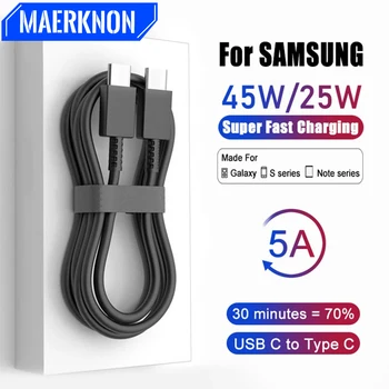 USB C 타입-USB C 케이블, 삼성 갤럭시 A52 A51 A71 5G S23 울트라 S22 S20 S10 S9 노트 8 9 + 고속 충전 와이어 데이터 코드, 1m 