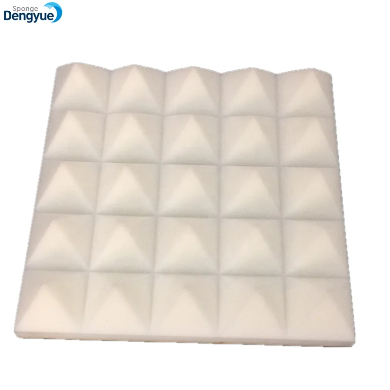 Panel de espuma acústica de absorción de sonido en forma de pirámide autoadhesiva