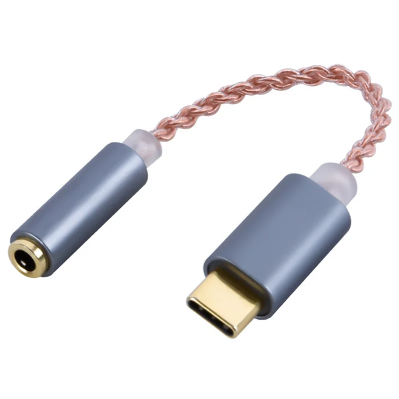 AMPLIFICADOR DE Auriculares HIFI DAC USB tipo C a 3,5 Mm adaptador de Audio para auriculares 32 bits 384Khz decodificador Digital convertidor auxiliar