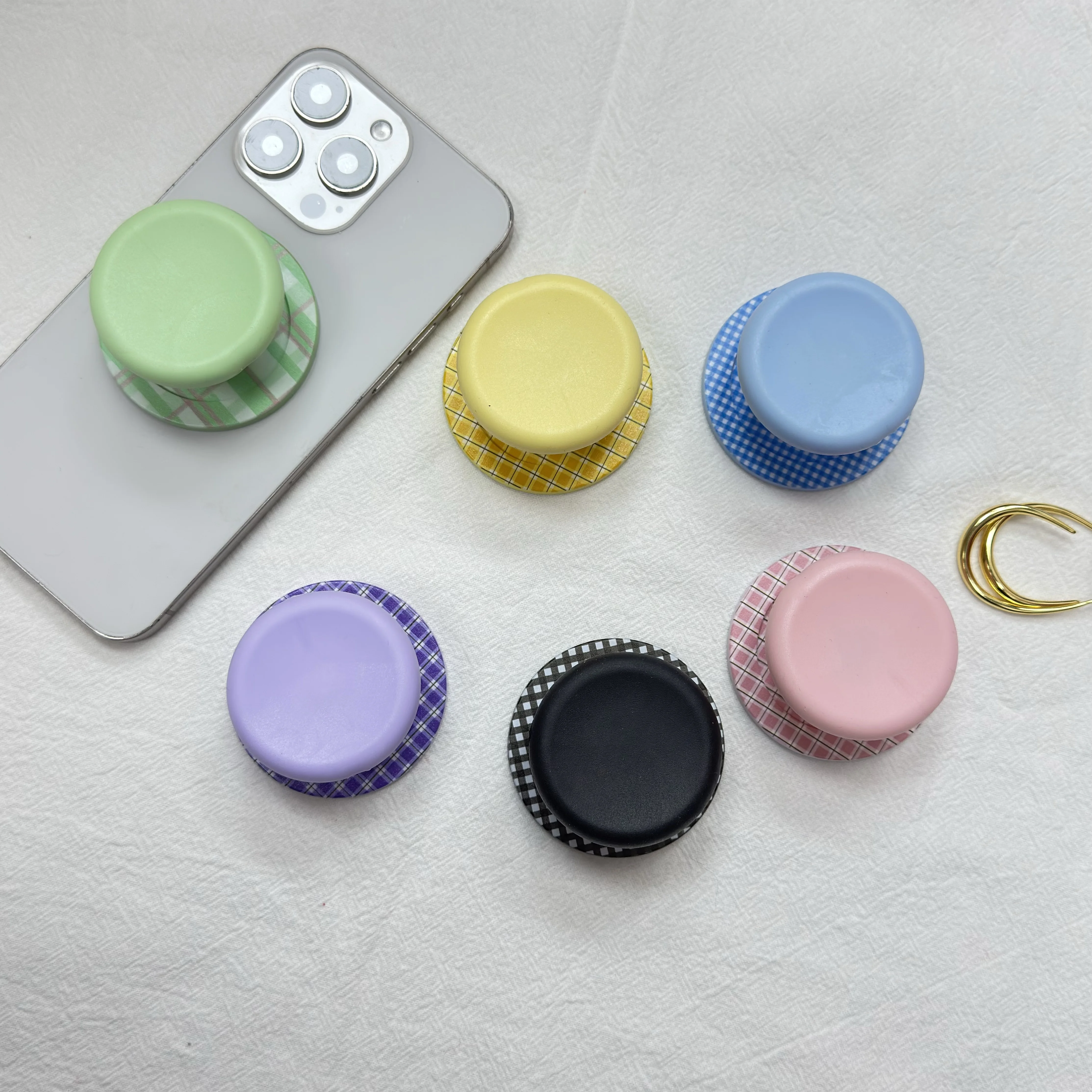 الكورية لطيف ثلاثية الأبعاد جولة سيليكون فنجر Griptok قبضة توك قوس آيفون 17 Magsafe حامل هاتف مغناطيسي حلقة حامل داعم