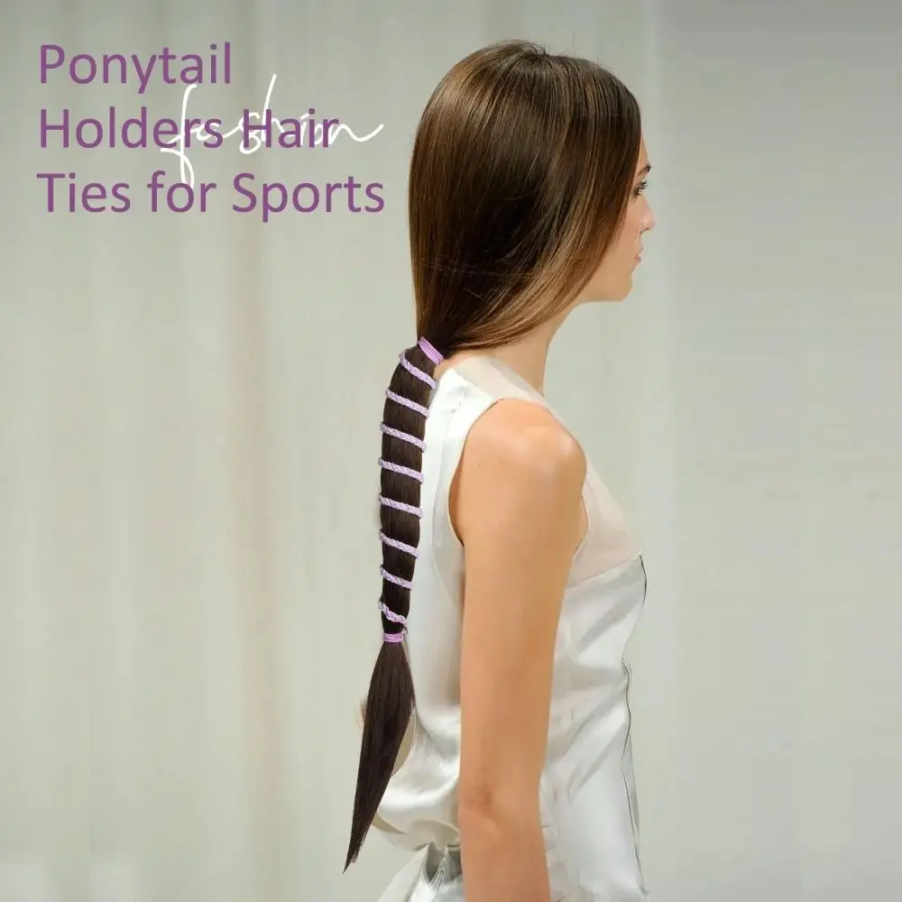 Hot Elastic Ponytail Holders Versatile Damage Free Braided Elastic Hair Ties Soft Durable Hair Ropes for Sports