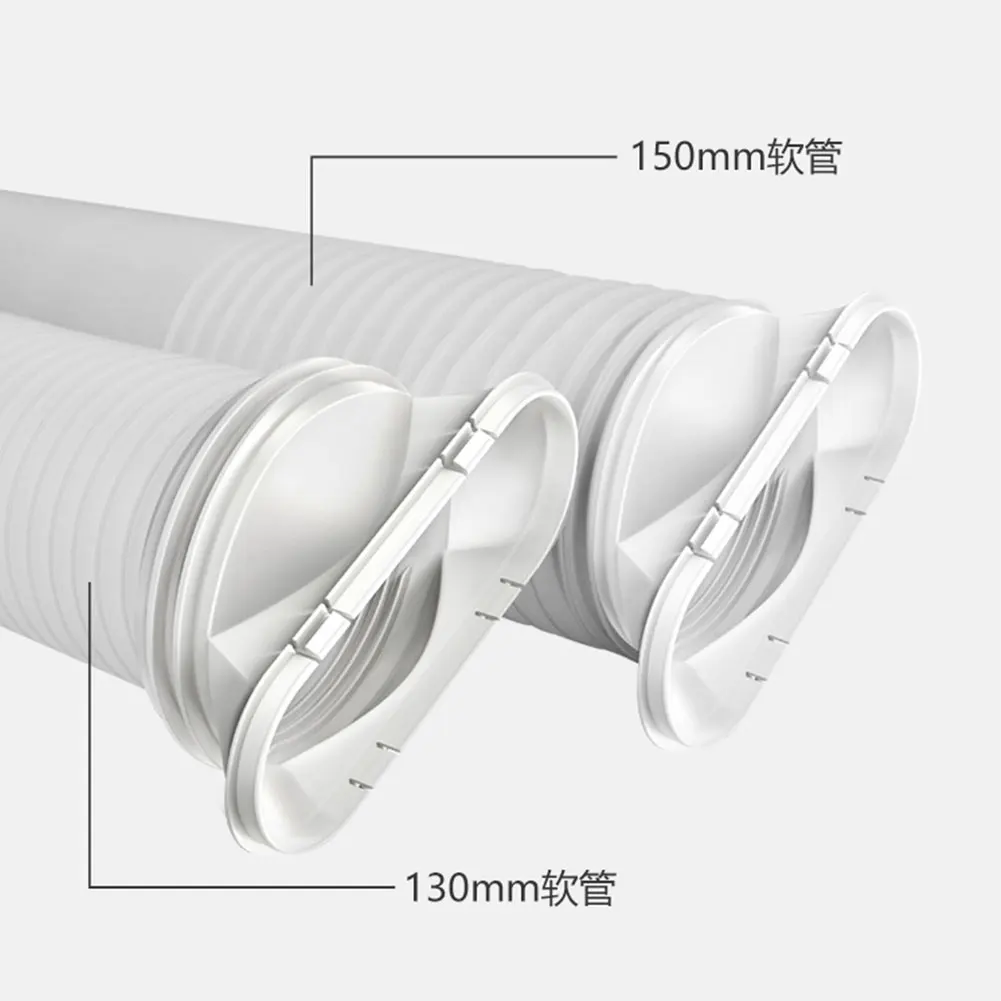 Adaptor Antarmuka Mulut Datar AC 1 Buah Aksesori ABS 198*145*70Mm. Pipa Knalpot untuk Selang 130/150Mm