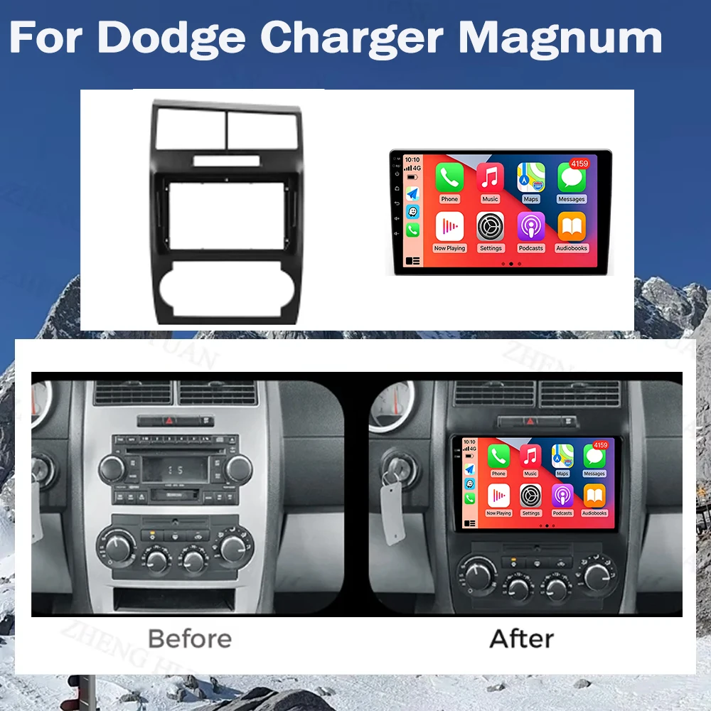 Android 16 Car Radio Navigation Multimedia Stereo Player Carplay&Auto For Dodge Charger 2005-2010 For Dodge Magnum 2 2003-2007