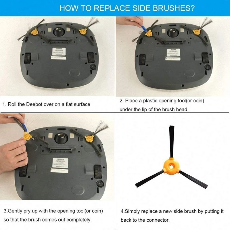 Kit de reposição de peças, Compatível para Robovac 11, Robovac 11C, Ecovacs, Deebot N79, Deebot N79S, 13pcs