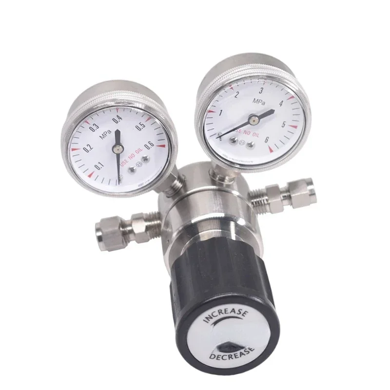 

Hot Saleslow Pressure Gas Regulatorstainless Steel Helium He Pressure Reducing Valve With Gauge Air Pressure Regulators