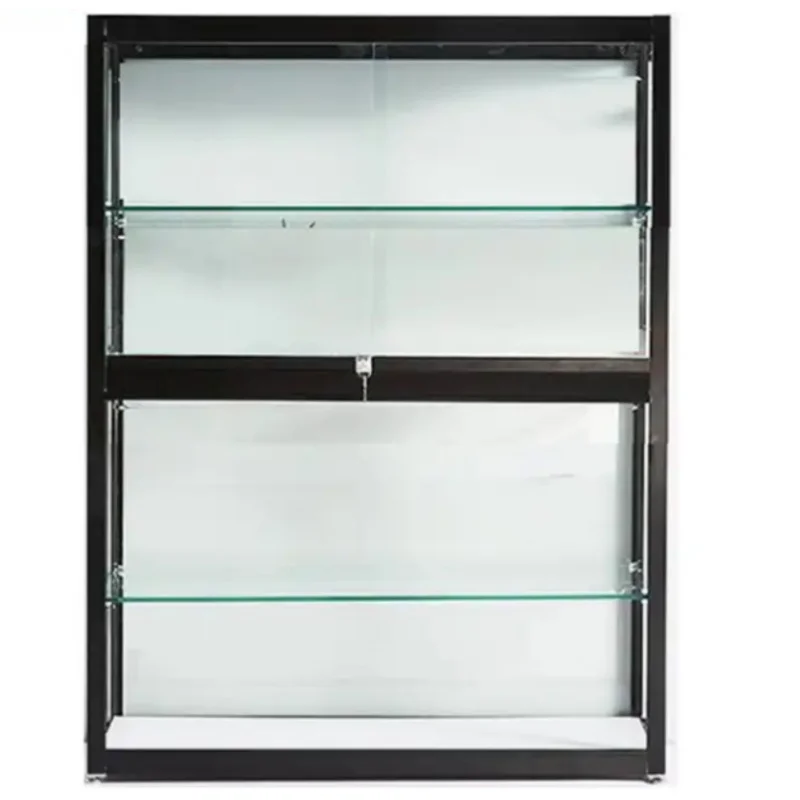 

Custom. high quality design glass cabinet hens Display Glass Cabinets lockable with led lights