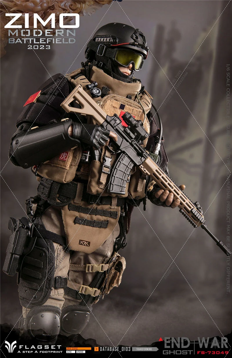 Original Flagset FS-73049 1/6 Maßstab Sammler Schlachtfeld Tod Ende Krieg Zimo Kabeljau Ghost Team Armee männliche Soldat Action figur