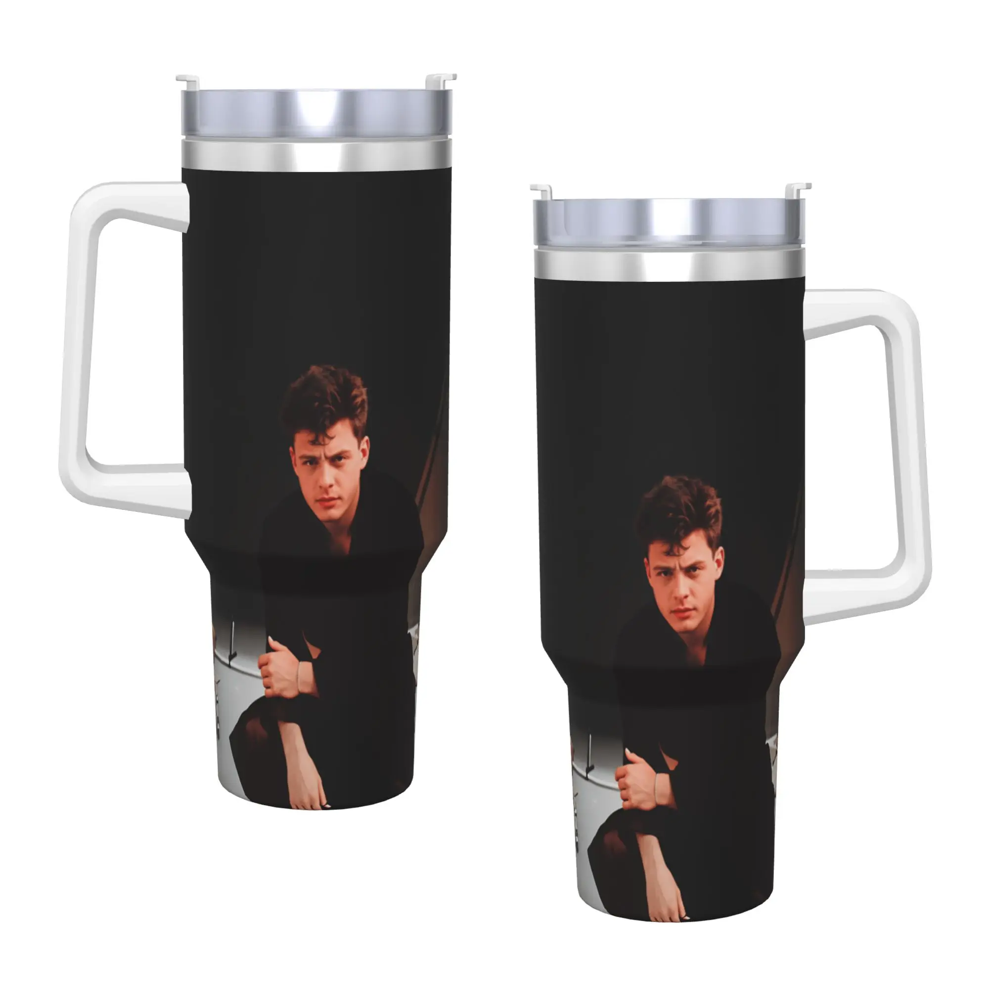 Mexican singer L-Luis Miguel Stainless Steel Tumbler  Camping Thermal Cups With Straws and Lid 40oz Mugs Drinks Water Bottle