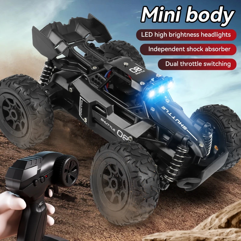 ZWN 1:32 2WD RC voiture avec quatre lumières LED couleur coque en alliage Buggy tout-terrain camions télécommandés garçons jouets pour enfants cadeaux