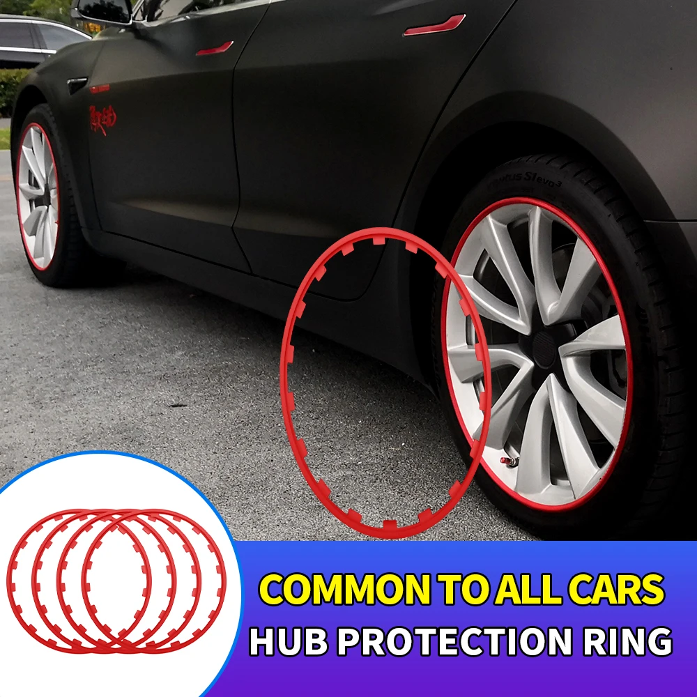 

16/17/18/19/20inch 4Pcs Car Vehicle Wheel Rims Edge Protector Ring Strip Tire Guard Decor Accessories For Mitsubishi kia Suzuki