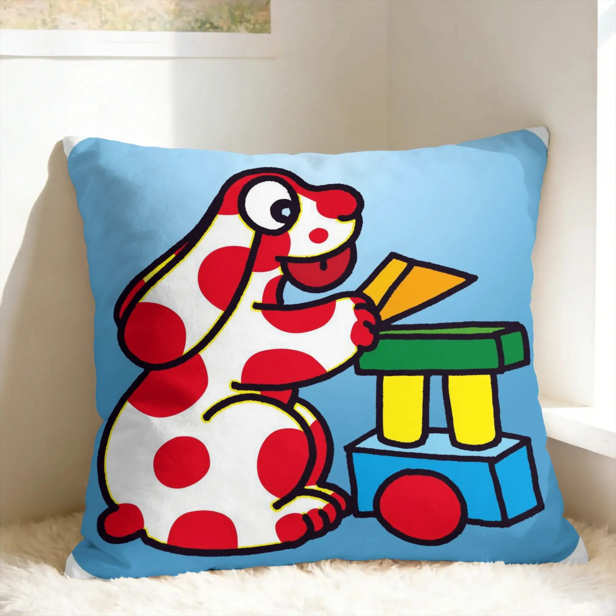 Cartoon La Pimpa Pillowcases  Vintage Pillow Case For Couch Sofa Bedroom Comfy Pillow Cover