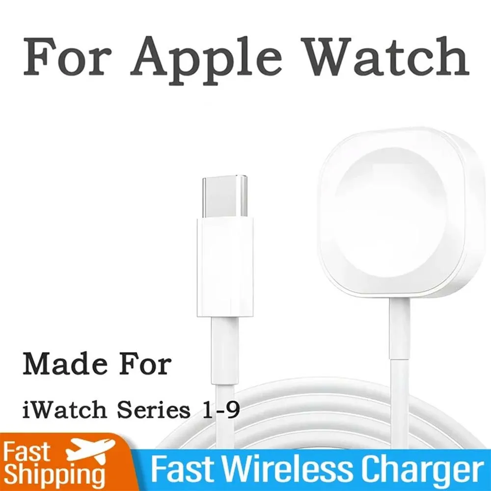 USB Type C Magnetic Wireless Charger for IWatch 9/8/7/6/5/SE USB C Portable Fast Charging Station for Apple Watch Series Ultra