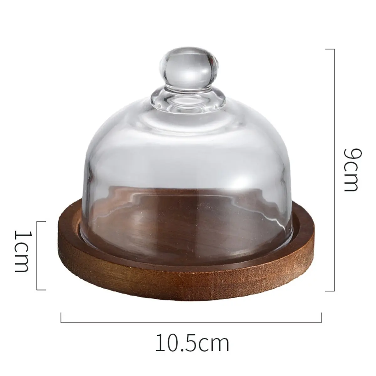 A67T NEW  Glass Food Storage Containers with Wooden Lid Kitchen Snack Fruit Candy Nut Sundries Storage Organizer