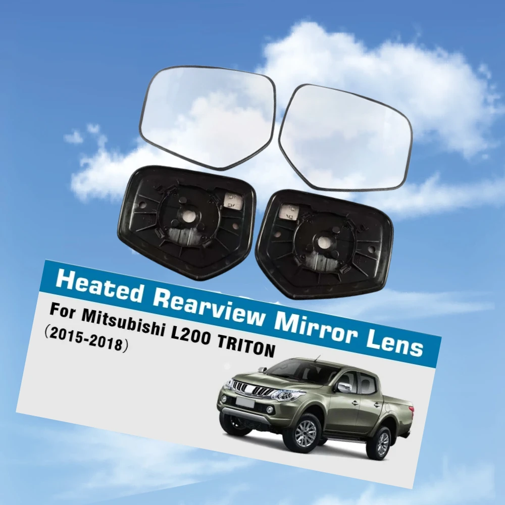 

Car Wide Angle Heated Rearview Mirror Lens For Mitsubishi L2OO TRITON 2015 2016 2017 2018 Mirrored Glass Cars Accessories