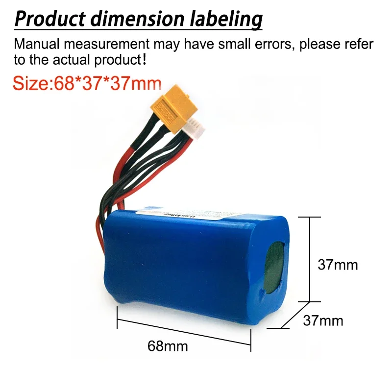 4S1P 14.8V 3500mAh Rechargeable Li-ion Battery 51.8Wh for Various RC Airplane Quadrotor, with Connector XH2.54+XT60