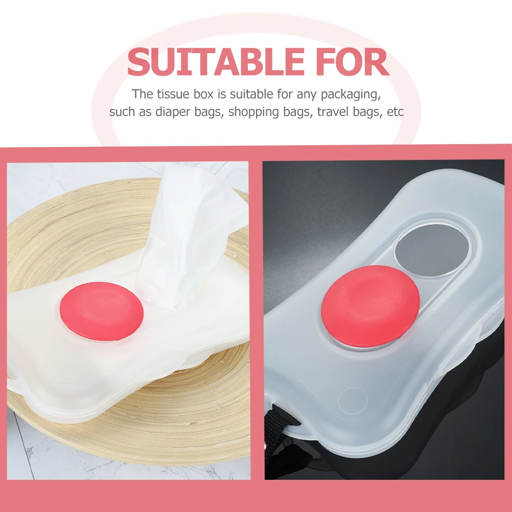 

Refillable Portable Wet Dispenser Transparent Travel Tissue Box Stroller Holder Reusable Storage Container For Diaper Bags