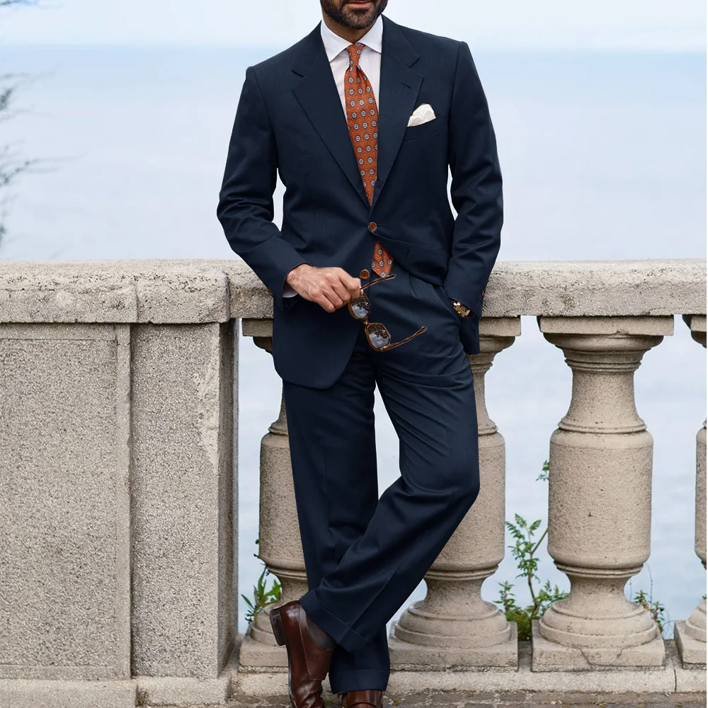 Men's Suit Two-piece Single-breasted Slim Fit and Fashionable Commuting Suit Casual and Comfortable Groomsman's Dress Man Suits