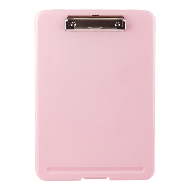 Multifunctional File Folder with Clipboard Waterproof File Organiser Box Plastic Writing Pad for Student Teacher School