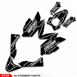 JY RACING Graphic Kit Vinyl Decal Sticker Sheet for KTM SM SMR 690 2007 2008 2009 2010 2011,Refurbishing,Black,Pink White