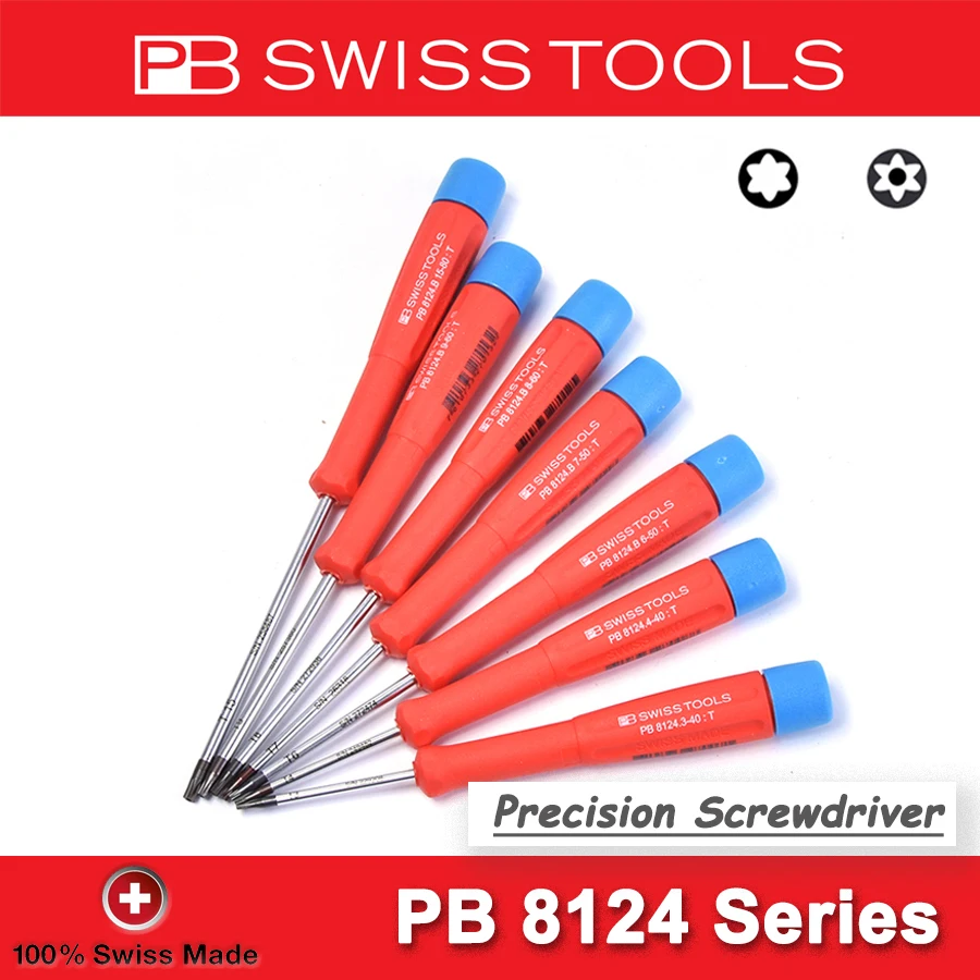 Obeng presisi PB SWISS untuk sekrup Torx kecil dan mikro di elektronik dan sektor mekanik presisi seri PB 8124