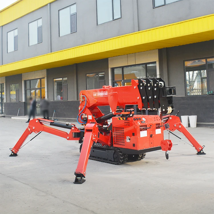 360 Degree Swivel Spider Crane Crawler Type 3 Ton 5 Ton Hydraulic Lifting Machine Confined Space Construction Site Customized
