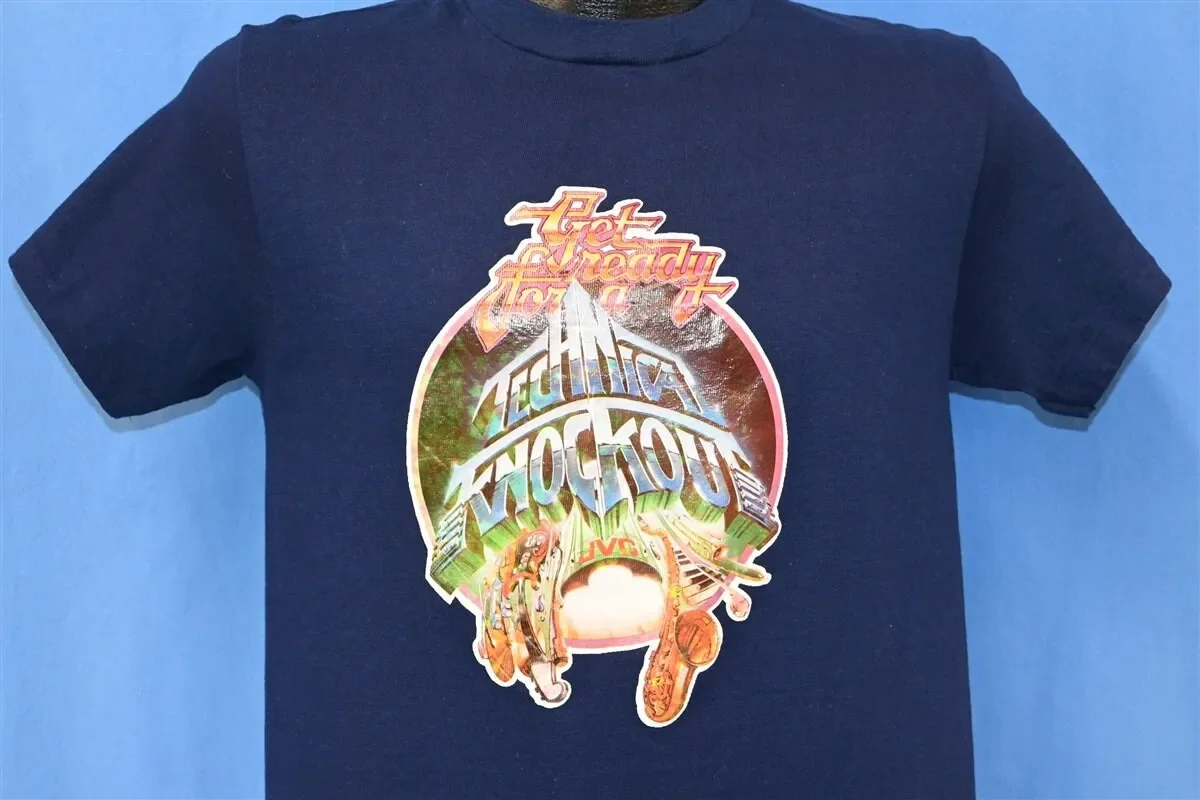 70s JVC Electronics Get Ready For a Technicolor Knockout Iron On T Shirt Medium