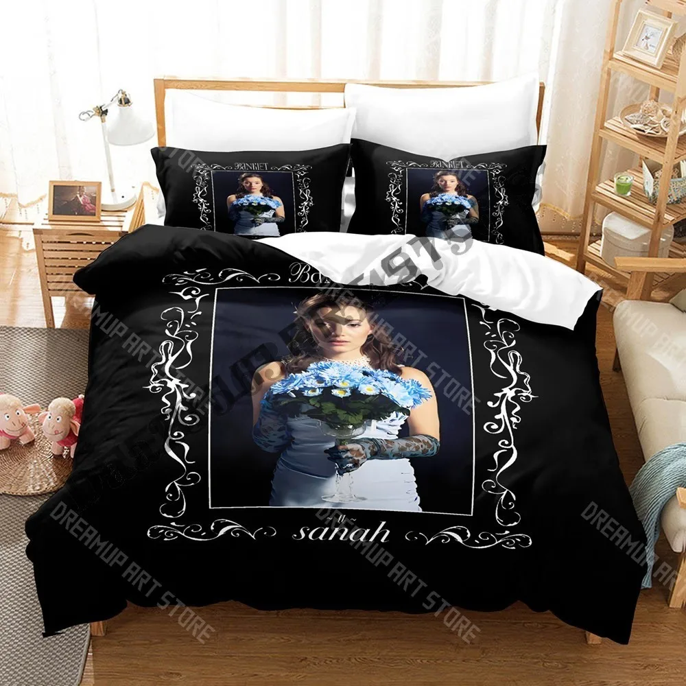 3D Printed Sanah Singer Bedding Set for Boys Girls Duvet Cover Pillowcase Twin Queen King Full Single Double Sizes