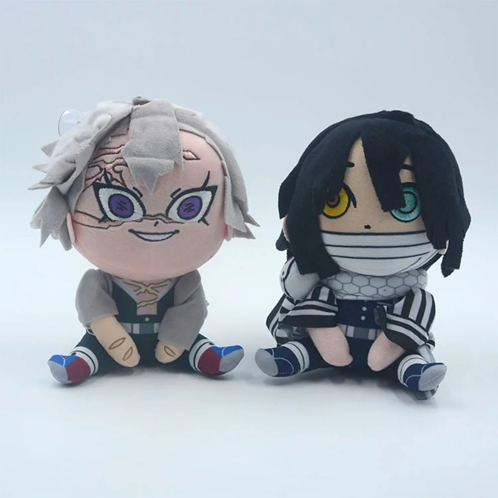 Anime Demon Slayer Plush Toys Cartoon Figure Kyoumei Iguro Obanai Sanemi Uzui Tengen Doll Stuffed Plush Toys Children's Bir 20CM