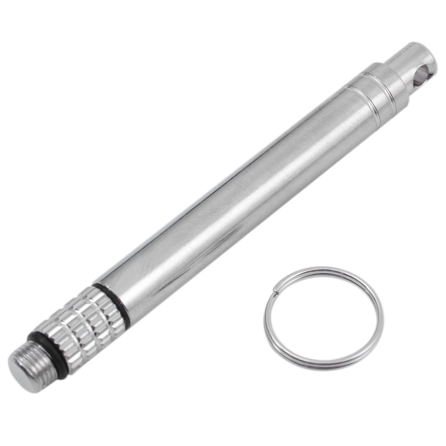 A27Z new Titanium Outdoor Toothpick Bottle Fruit Fork Camping Tool Toothpick-Holder