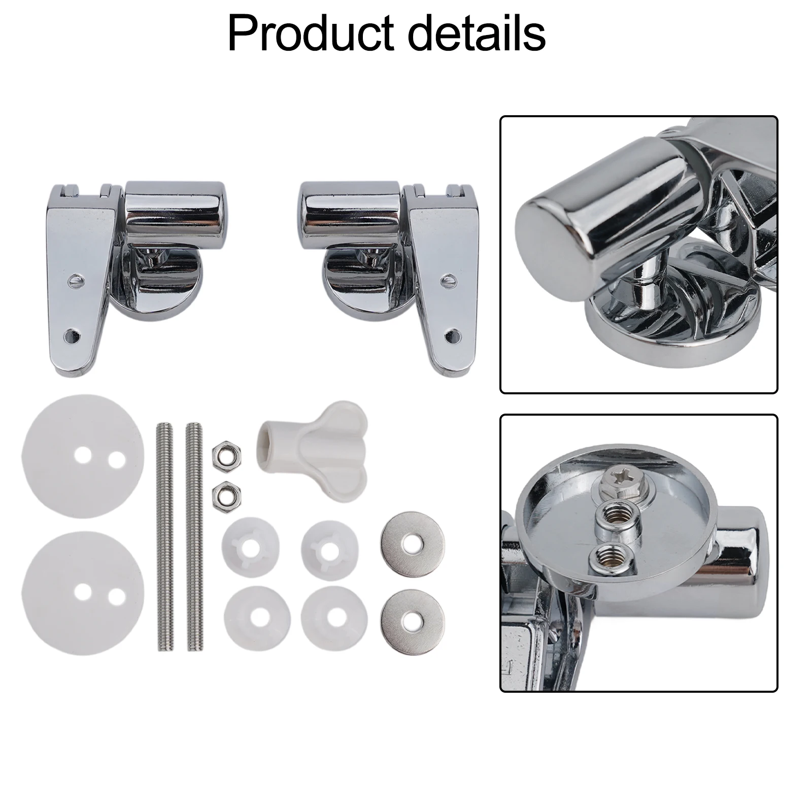 Toilet Seat Cover Hinge Chrome Toilet Base Soft Close Hinges Spare Replacement Fittings Hinge Toilet Seat Lid Mounting Connector