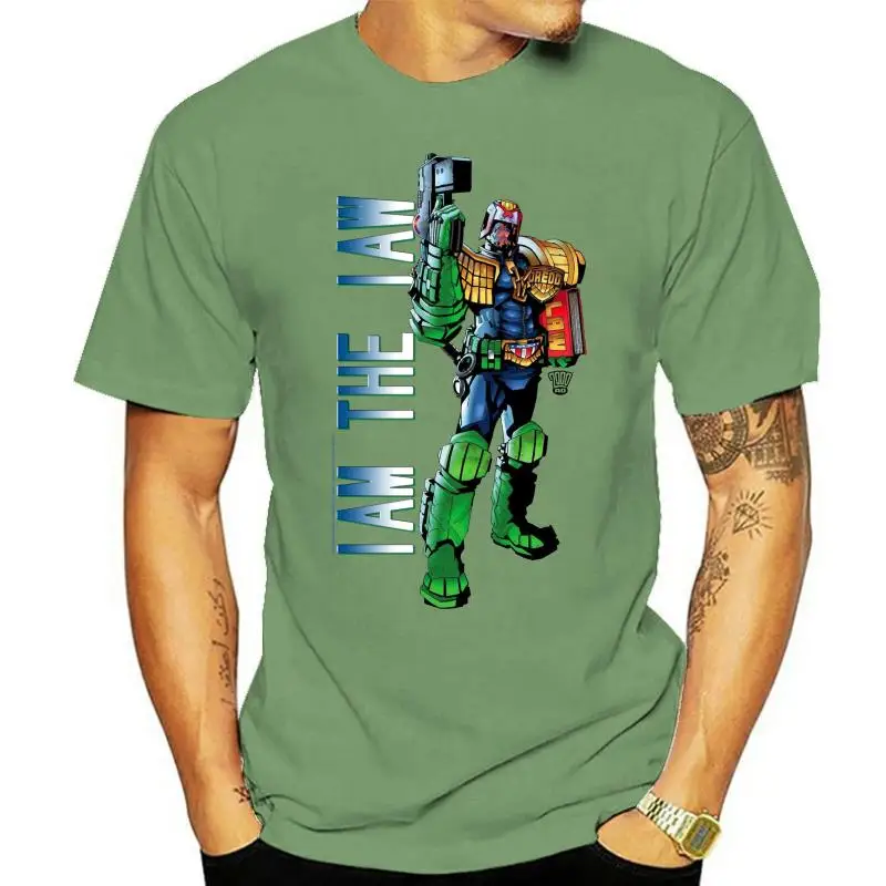 

Новая модель 2025, футболка Judge Dredd-The Law S-M-L-Xl-2XL, новая удобная футболка Hi Fidelity Merchandise