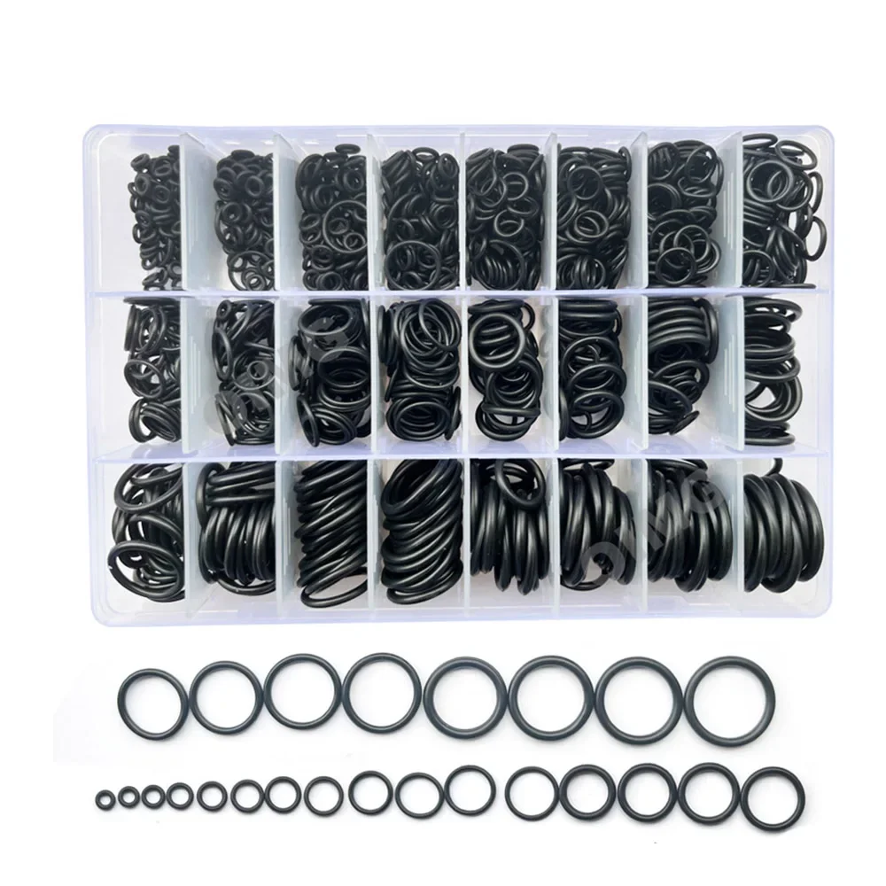 1200/740Pcs O Ring Set Nitrile Rubber O-ring For Car Automotive Air Conditioner A/C System Repair Sealing Gasket Washers